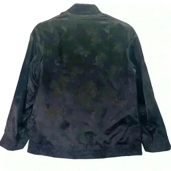 Women’s Black and Red Vintage Oriental Reversible Jacket. No size tag. - Picture 4 of 12